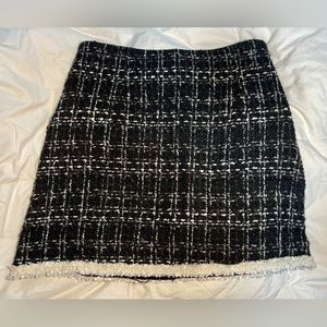 Black Tweed Mini Skirt